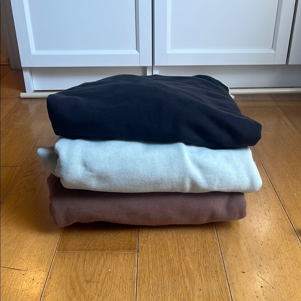 Brandy Melville Black, Sage Green, and Brown Christy Hoodies